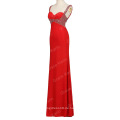 Grace Karin Ärmelloses Backless Langes reizvolles rotes wulstiges Abend-Kleid CL6096-2 #